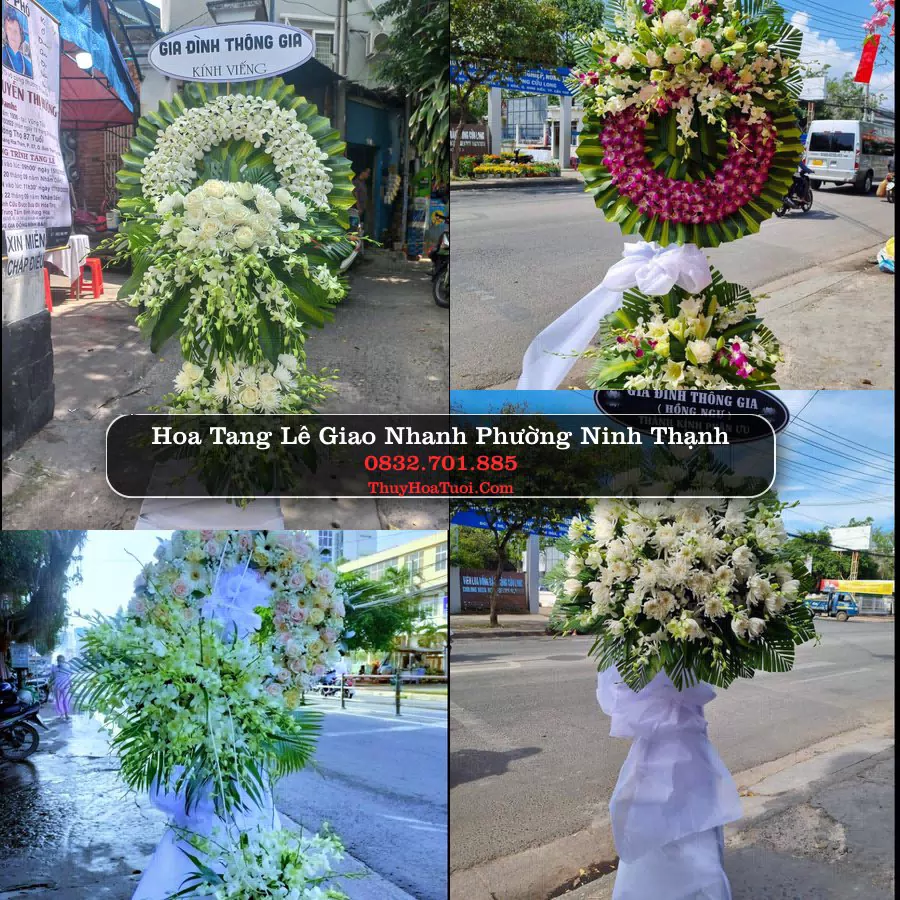 Vòng hoa chia buồn Phường Ninh Thạnh - ThuyHoaTuoi.Com