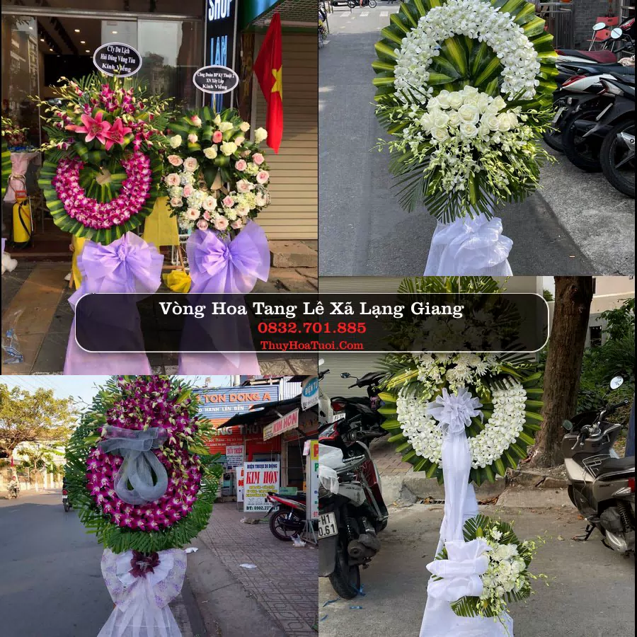 Vòng hoa chia buồn Xã Lạng Giang - ThuyHoaTuoi.Com