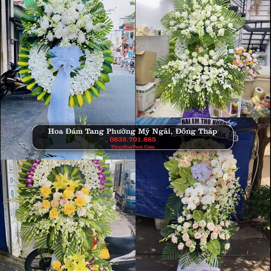Kệ hoa tang lễ giao tại Phường Mỹ Ngãi, Đồng Tháp