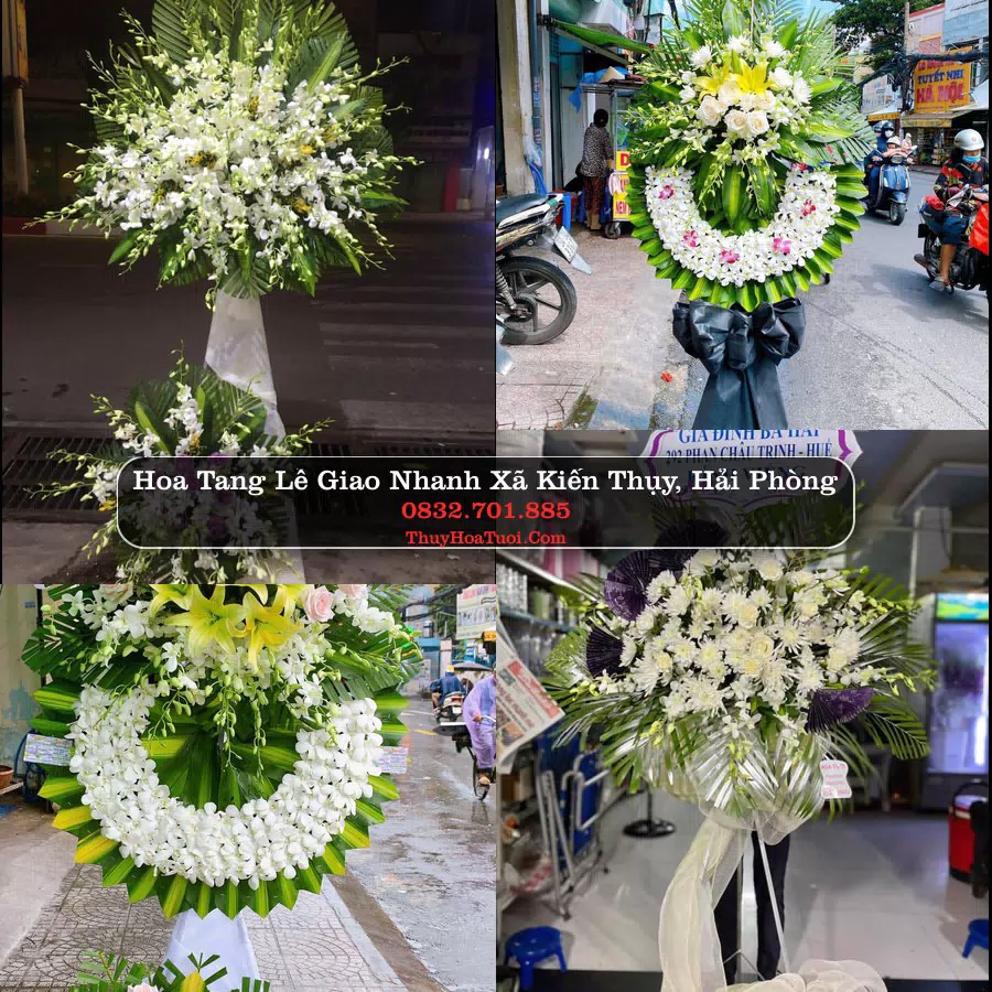 Kệ hoa tang lễ giao tại Xã Kiến Thụy, Hải Phòng