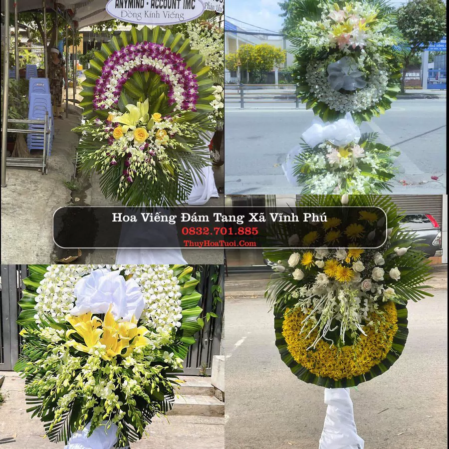 Vòng hoa chia buồn Xã Vĩnh Phú - ThuyHoaTuoi.Com