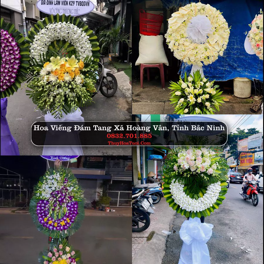 Vòng hoa chia buồn Xã Hoàng Vân - ThuyHoaTuoi.Com
