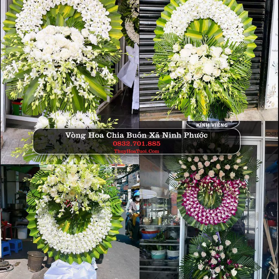 Vòng hoa chia buồn Xã Ninh Phước - ThuyHoaTuoi.Com