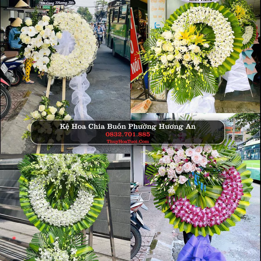 Vòng hoa chia buồn Phường Hương An - ThuyHoaTuoi.Com