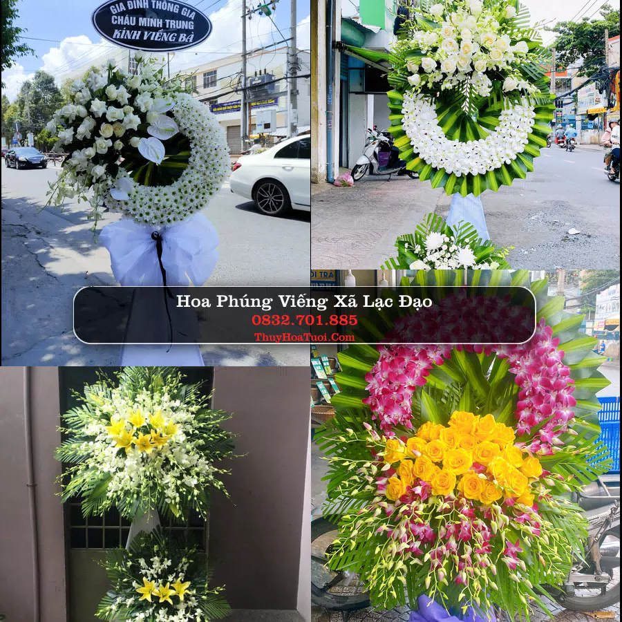Kệ hoa tang lễ giao tại Xã Lạc Đạo, Hưng Yên