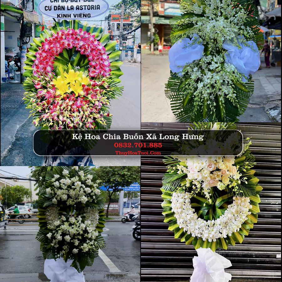 Vòng hoa chia buồn Xã Long Hưng - ThuyHoaTuoi.Com