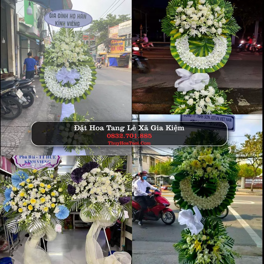 Vòng hoa chia buồn Xã Gia Kiệm - ThuyHoaTuoi.Com