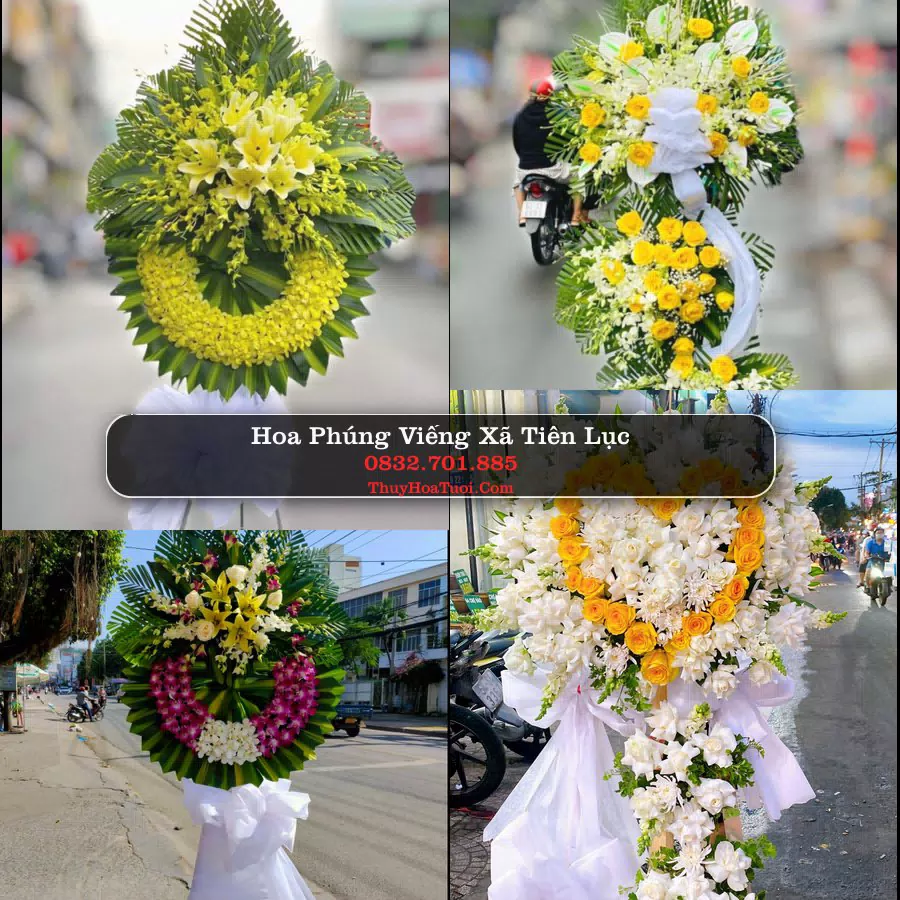 Vòng hoa chia buồn Xã Tiên Lục - ThuyHoaTuoi.Com