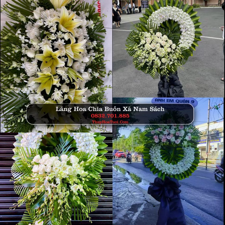 Vòng hoa chia buồn Xã Nam Sách - ThuyHoaTuoi.Com