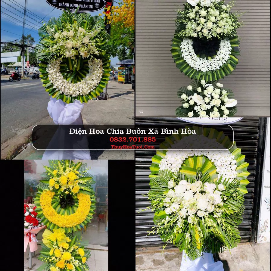 Vòng hoa chia buồn Xã Bình Hòa - ThuyHoaTuoi.Com