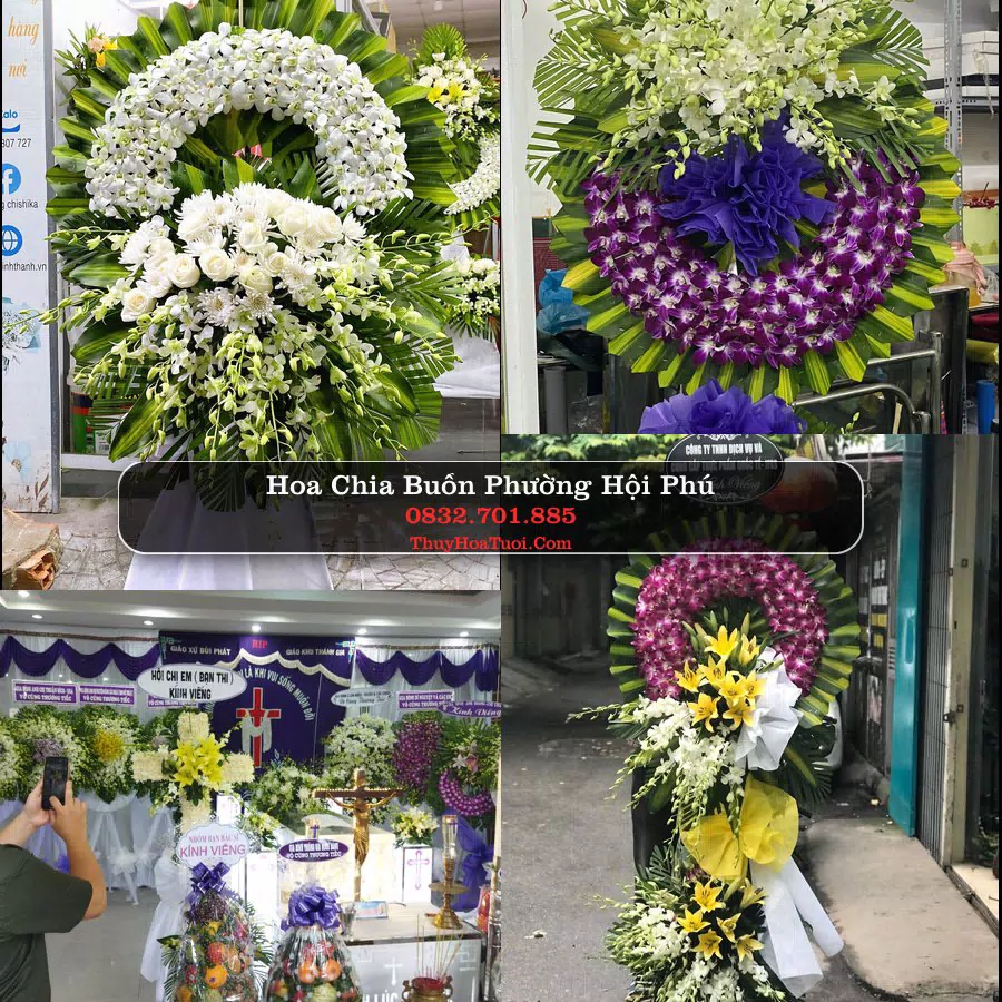 Vòng hoa chia buồn Phường Hội Phú - ThuyHoaTuoi.Com