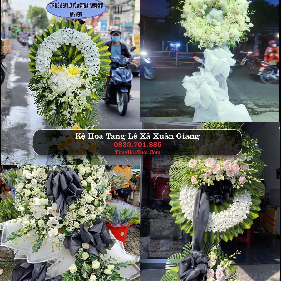 Kệ hoa tang lễ giao tại Xã Xuân Giang, Ninh Bình