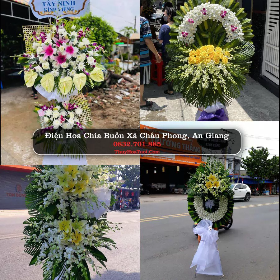 Vòng hoa chia buồn Xã Châu Phong - ThuyHoaTuoi.Com