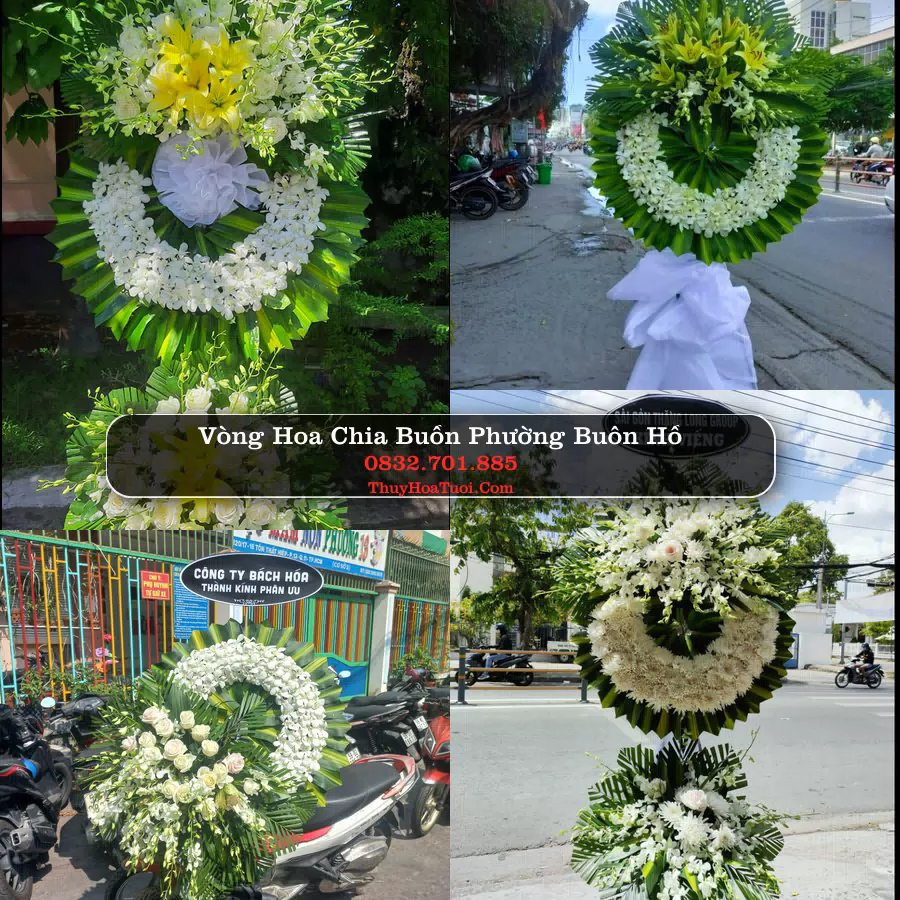 Vòng hoa chia buồn Phường Buôn Hồ - ThuyHoaTuoi.Com