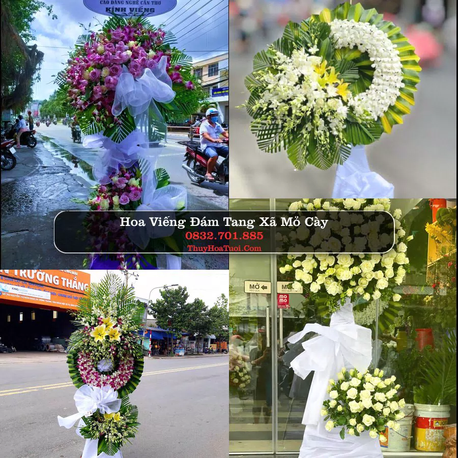 Vòng hoa chia buồn Xã Mỏ Cày - ThuyHoaTuoi.Com