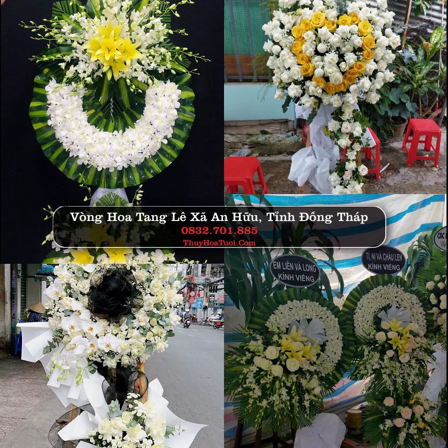 Vòng hoa chia buồn Xã An Hữu - ThuyHoaTuoi.Com