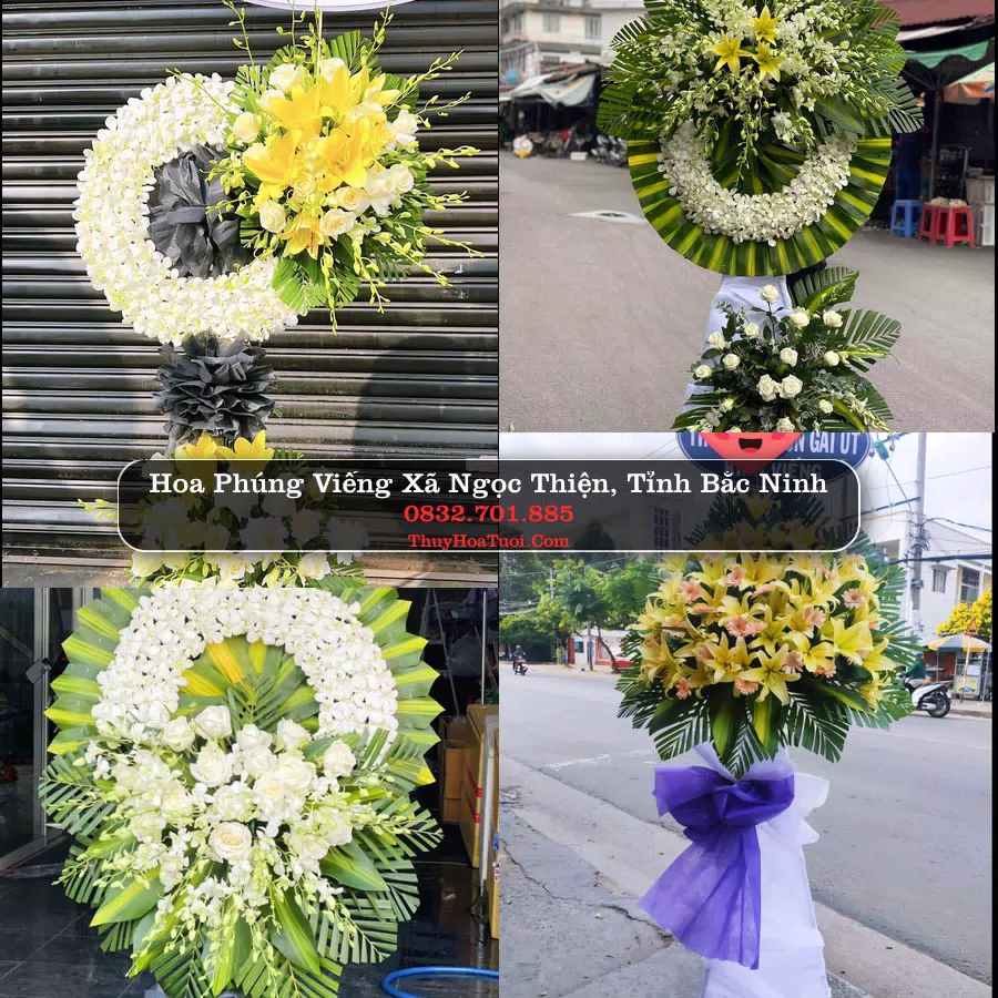 Vòng hoa chia buồn Xã Ngọc Thiện - ThuyHoaTuoi.Com