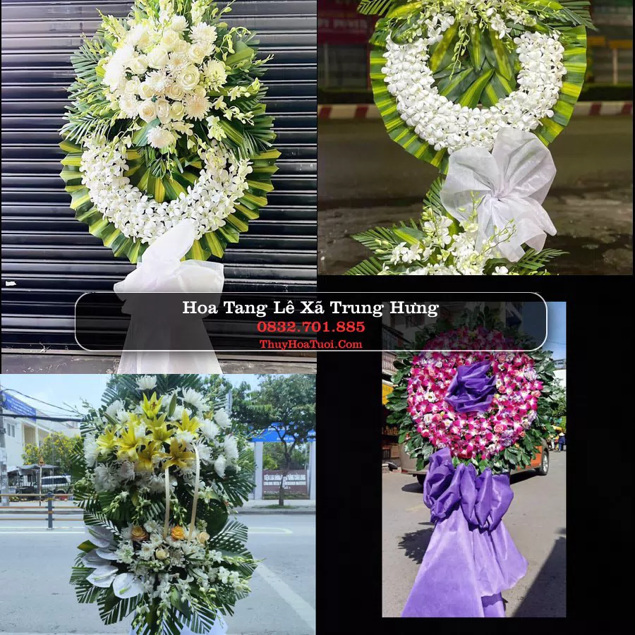 Vòng hoa chia buồn Xã Trung Hưng - ThuyHoaTuoi.Com
