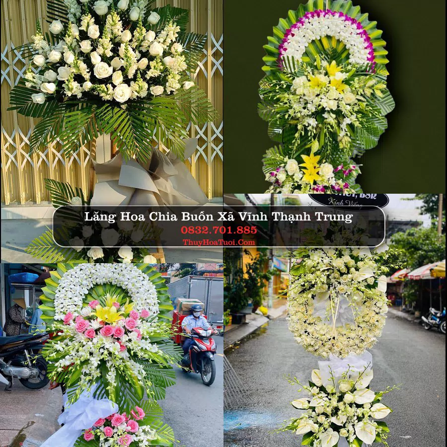 Vòng hoa chia buồn Xã Vĩnh Thạnh Trung - ThuyHoaTuoi.Com