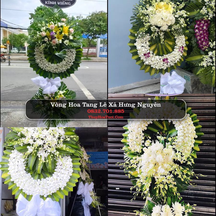 Vòng hoa chia buồn Xã Hưng Nguyên - ThuyHoaTuoi.Com