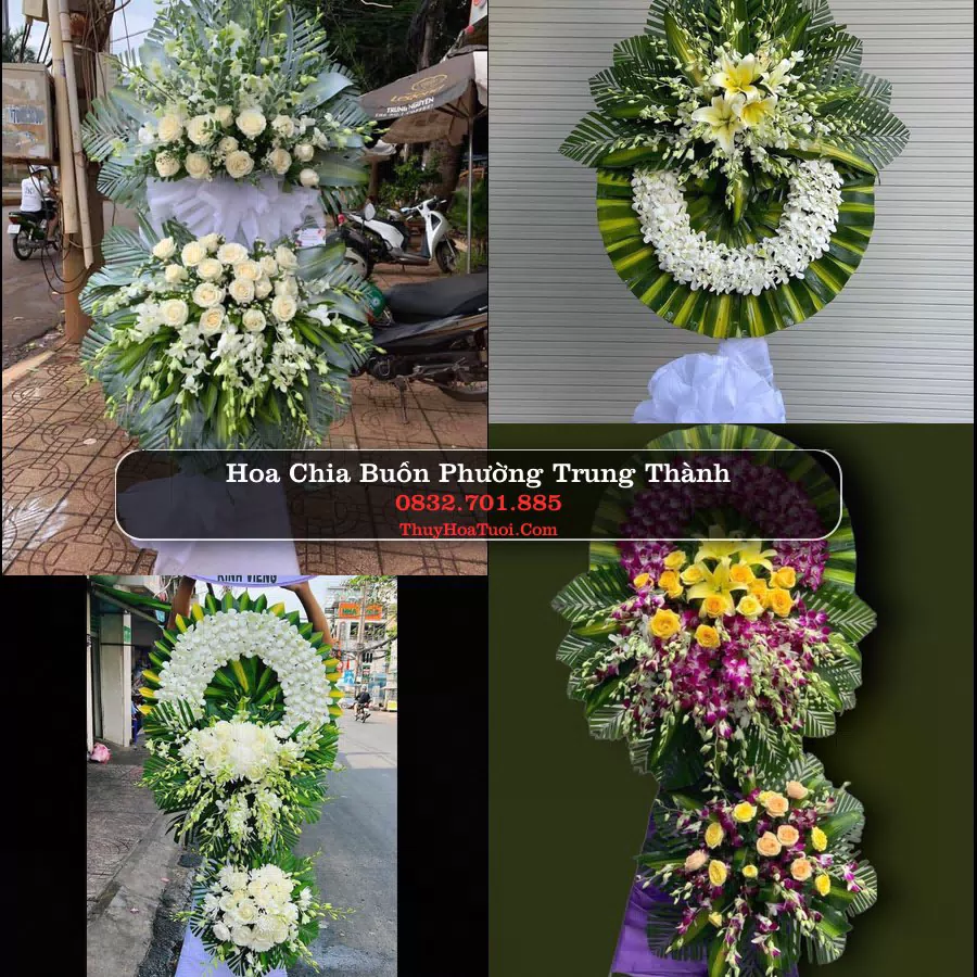 Vòng hoa chia buồn Phường Trung Thành - ThuyHoaTuoi.Com
