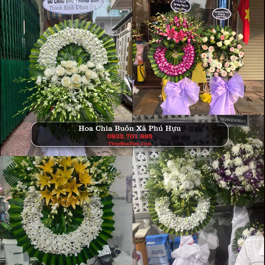 Vòng hoa chia buồn Xã Phú Hựu - ThuyHoaTuoi.Com