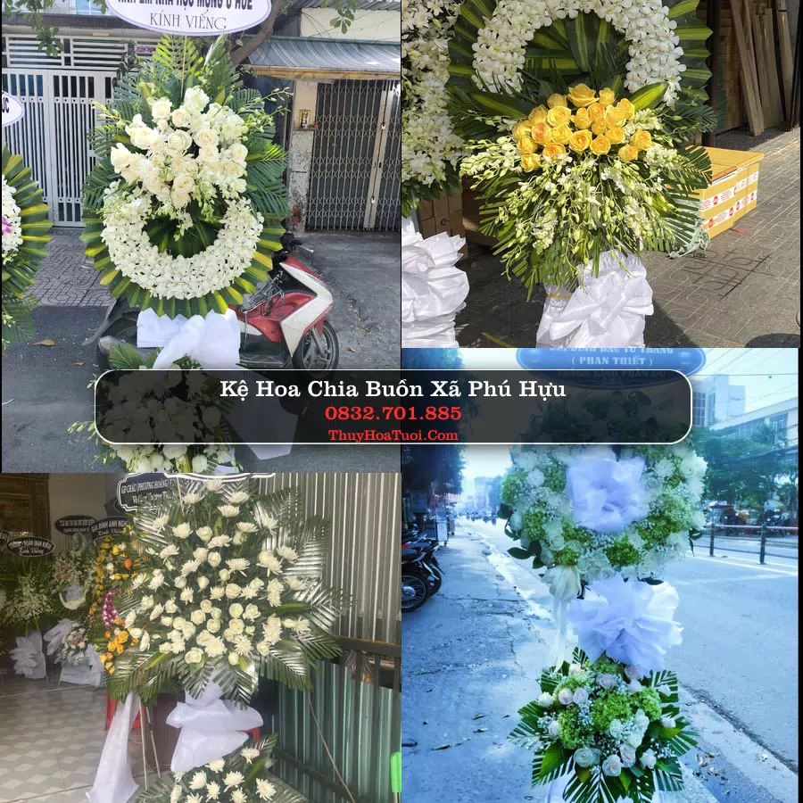 Kệ hoa tang lễ giao tại Xã Phú Hựu, Đồng Tháp