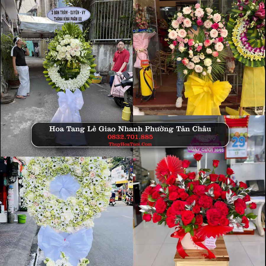 Vòng hoa chia buồn Phường Tân Châu - ThuyHoaTuoi.Com