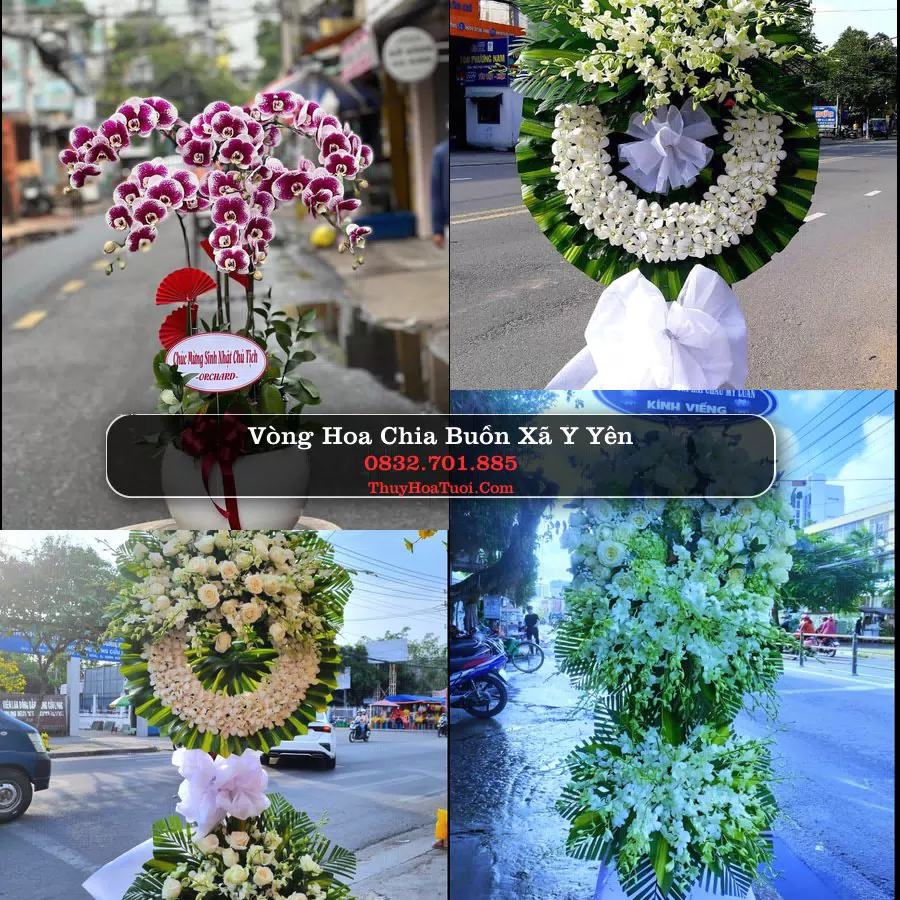 Vòng hoa chia buồn Xã Ý Yên - ThuyHoaTuoi.Com