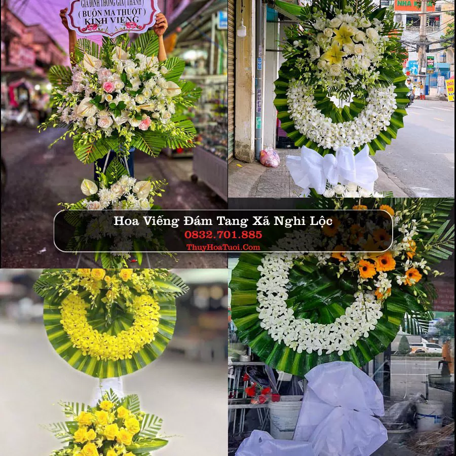 Vòng hoa chia buồn Xã Nghi Lộc - ThuyHoaTuoi.Com