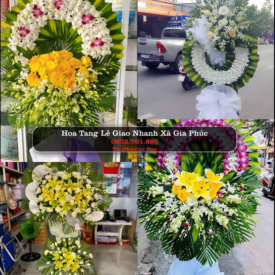 Vòng hoa chia buồn Xã Gia Phúc - ThuyHoaTuoi.Com