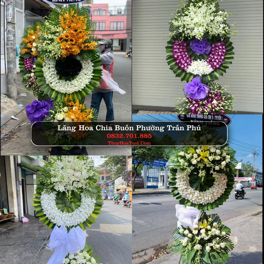 Vòng hoa chia buồn Phường Trần Phú - ThuyHoaTuoi.Com