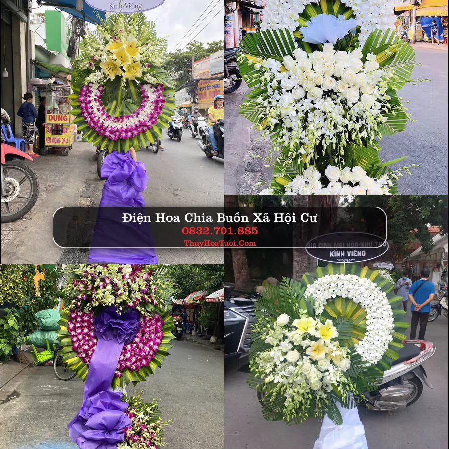Kệ hoa tang lễ giao tại Xã Hội Cư, Đồng Tháp