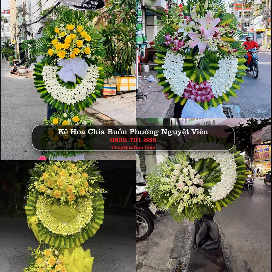 Vòng hoa chia buồn Phường Nguyệt Viên - ThuyHoaTuoi.Com