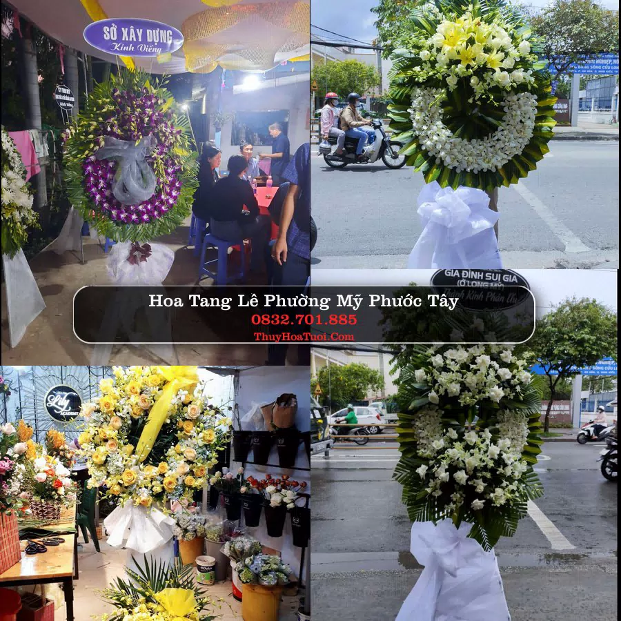 Vòng hoa chia buồn Phường Mỹ Phước Tây - ThuyHoaTuoi.Com