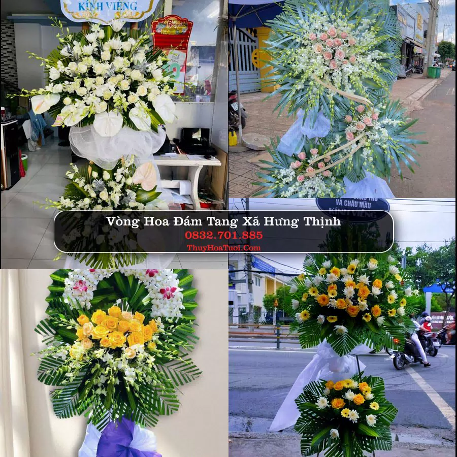 Vòng hoa chia buồn Xã Hưng Thịnh - ThuyHoaTuoi.Com