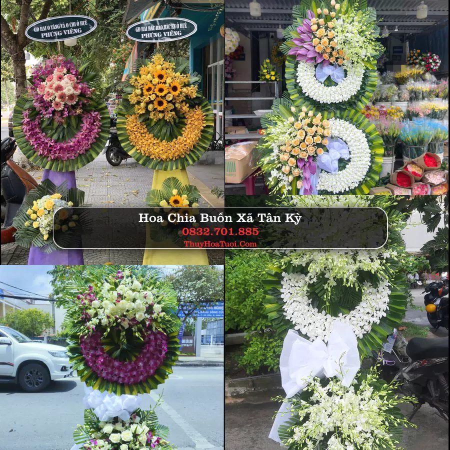 Vòng hoa chia buồn Xã Tân Kỳ - ThuyHoaTuoi.Com