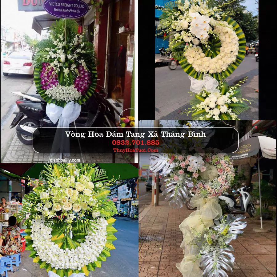 Vòng hoa chia buồn Xã Thăng Bình - ThuyHoaTuoi.Com