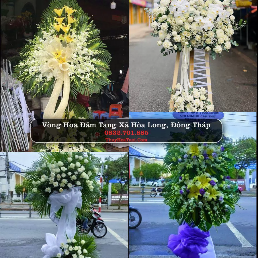 Vòng hoa chia buồn Xã Hòa Long - ThuyHoaTuoi.Com