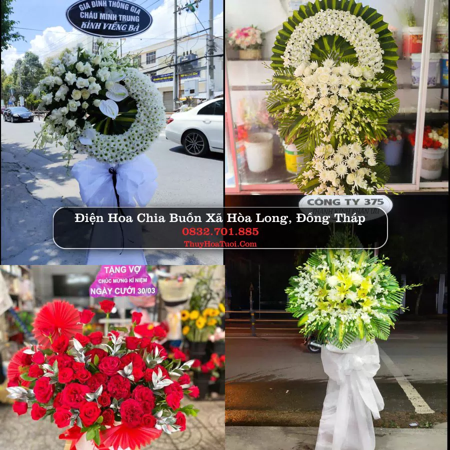 Kệ hoa tang lễ giao tại Xã Hòa Long, Đồng Tháp