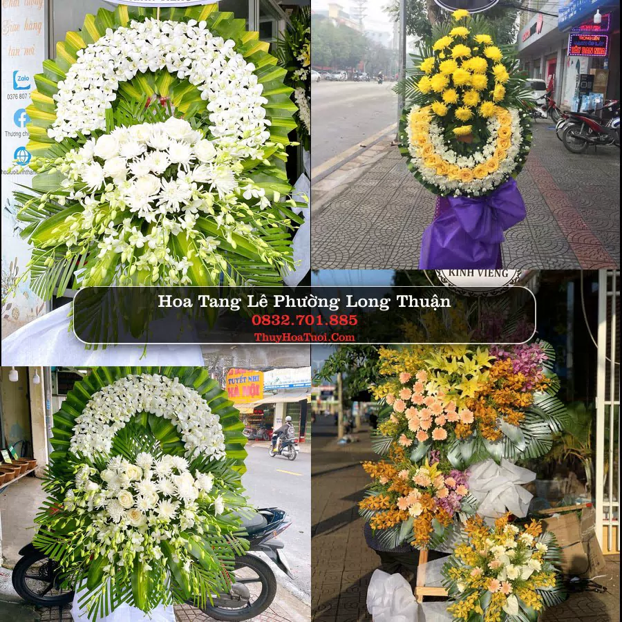 Vòng hoa chia buồn Phường Long Thuận - ThuyHoaTuoi.Com