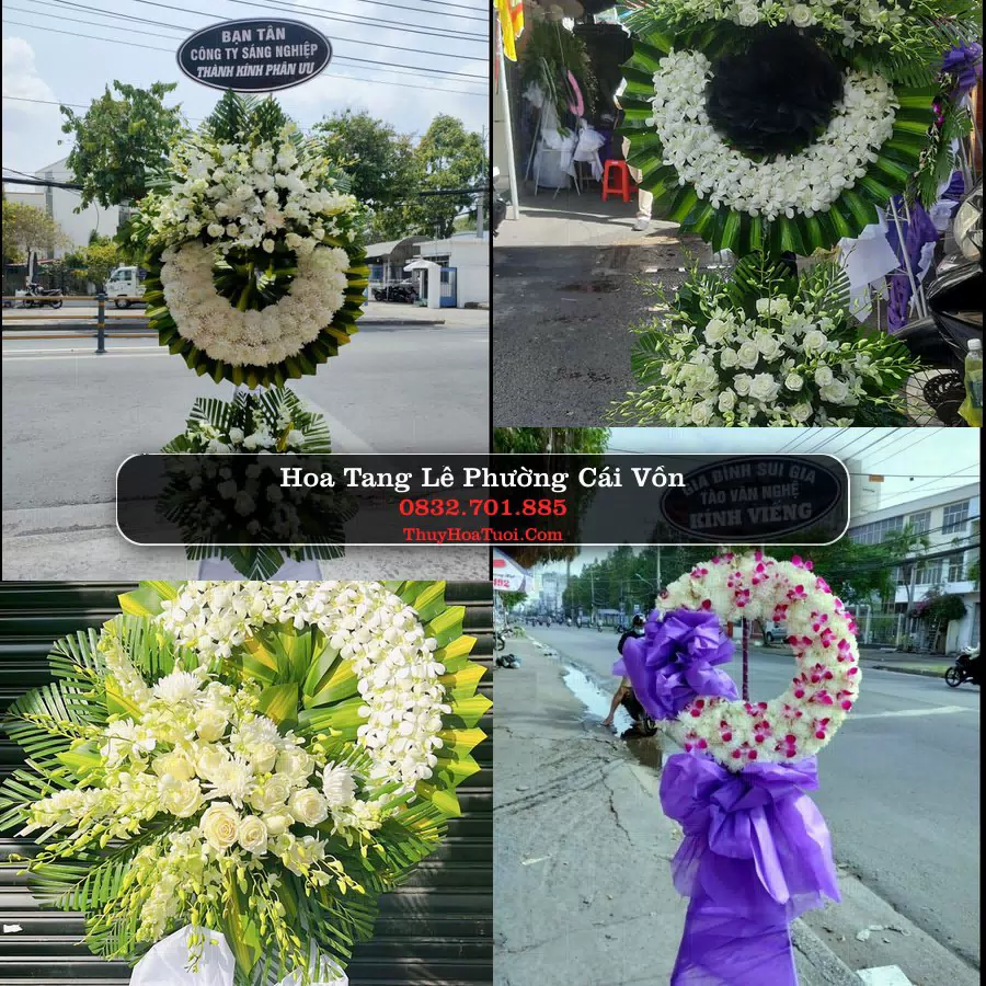 Vòng hoa chia buồn Phường Cái Vồn - ThuyHoaTuoi.Com