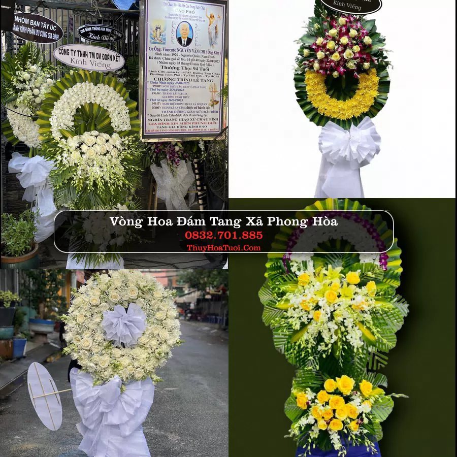Kệ hoa tang lễ giao tại Xã Phong Hòa, Đồng Tháp