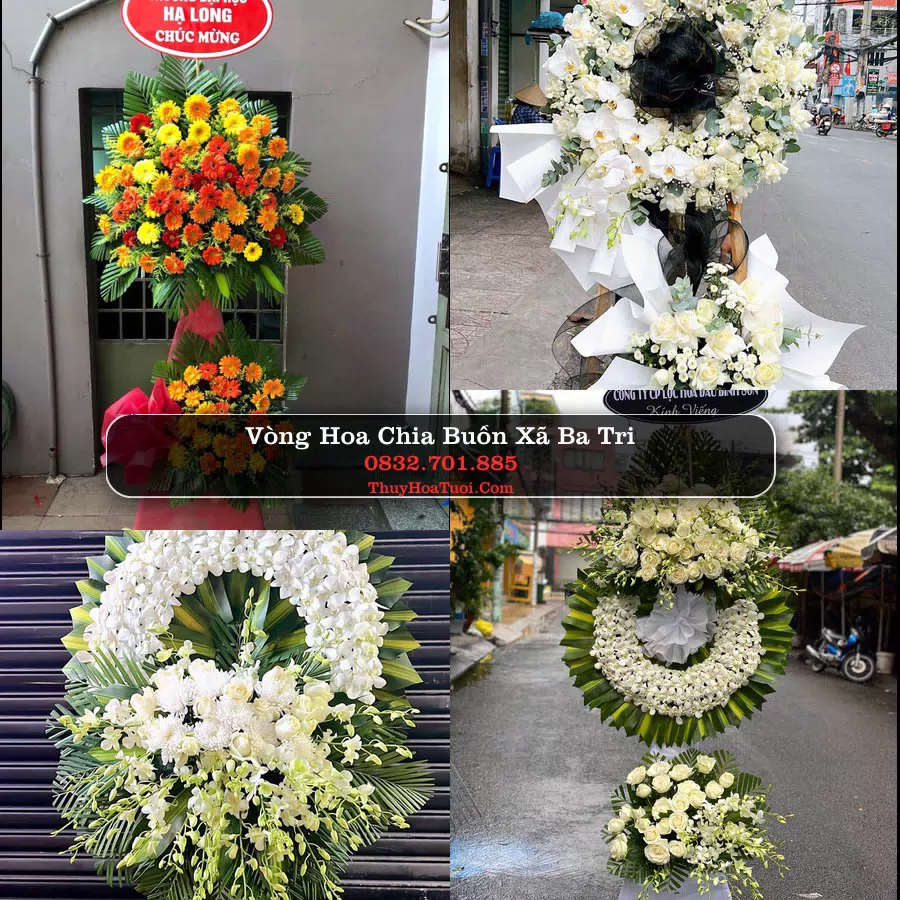 Vòng hoa chia buồn Xã Ba Tri - ThuyHoaTuoi.Com