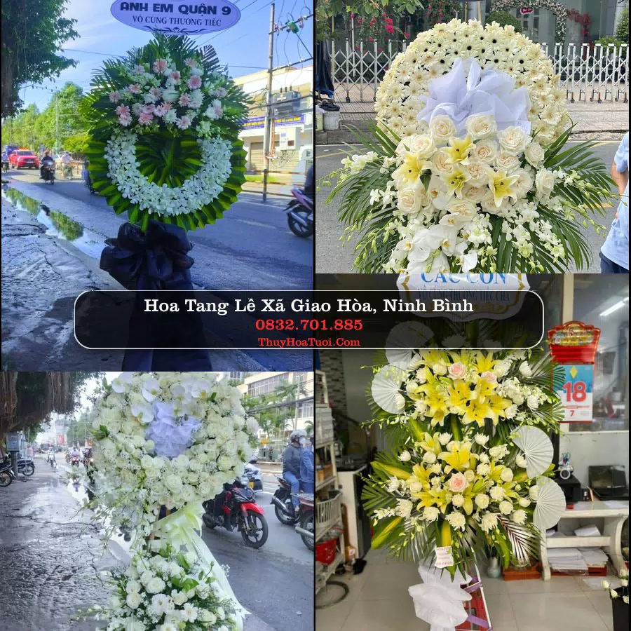 Đặt Vòng Hoa Đám Tang tại Xã Giao Hòa, Ninh Bình