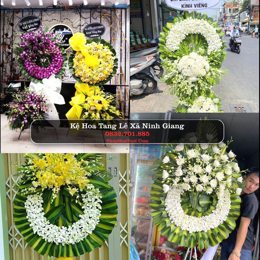 Kệ hoa tang lễ giao tại Xã Ninh Giang, Ninh Bình