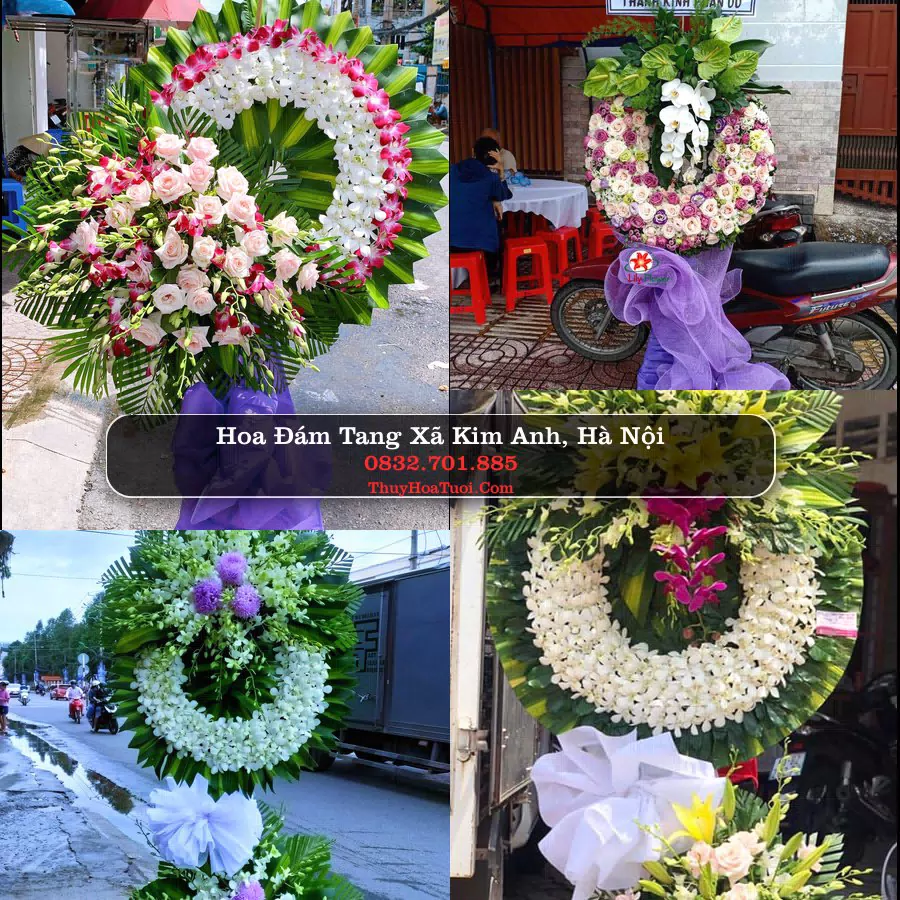 Vòng hoa chia buồn Xã Kim Anh - ThuyHoaTuoi.Com