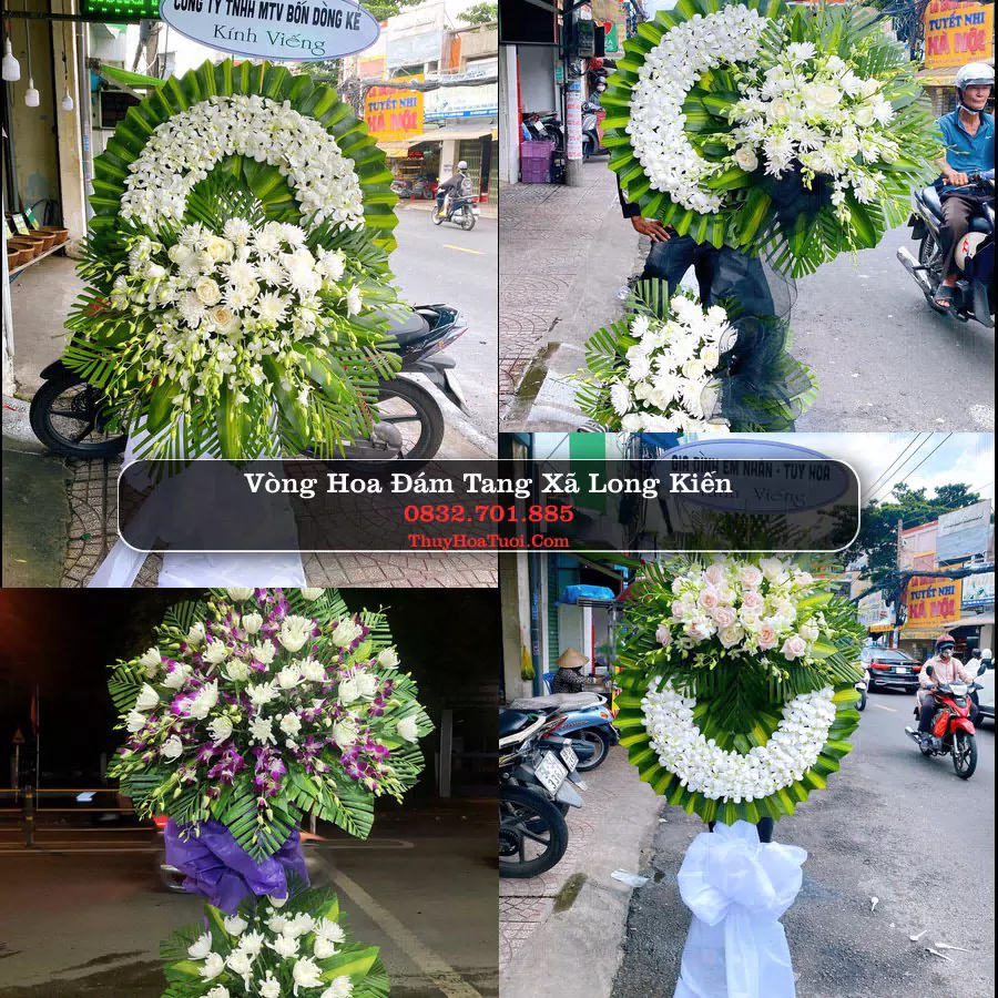 Vòng hoa chia buồn Xã Long Kiến - ThuyHoaTuoi.Com