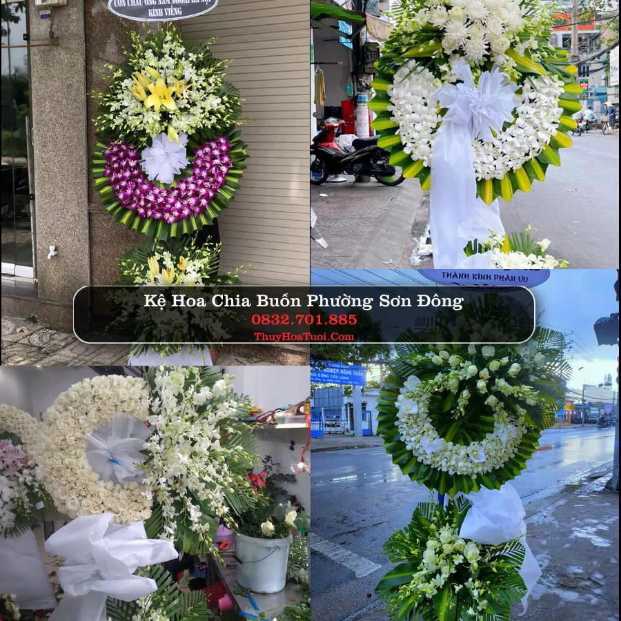 Vòng hoa chia buồn Phường Sơn Đông - ThuyHoaTuoi.Com