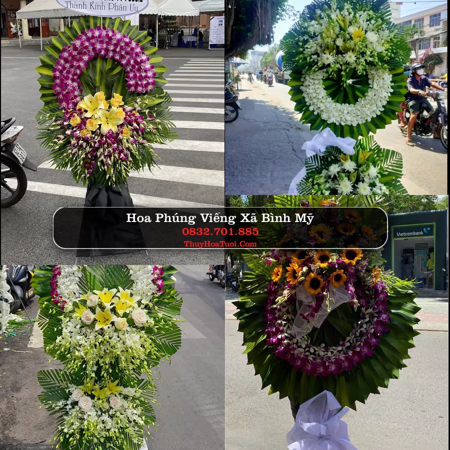 Vòng hoa chia buồn Xã Bình Mỹ - ThuyHoaTuoi.Com